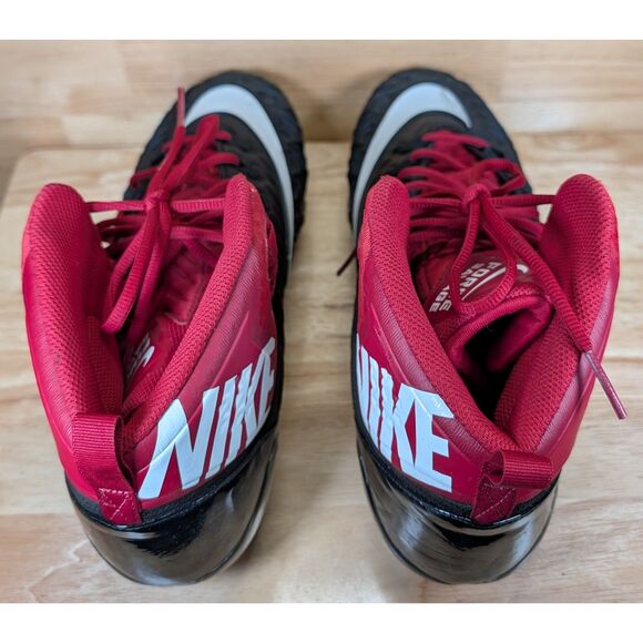 Nike Alpha Menace Elite 2 Football Cleats Black Red Size 14.5 AJ6605-010 - Picture 9 of 11